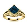 Image 1 : Natural 0.81 CTW Topaz Solitaire Ring 18K Yellow Gold