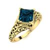 Image 2 : Natural 0.81 CTW Topaz Solitaire Ring 18K Yellow Gold