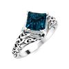 Image 2 : Natural 1.34 CTW Topaz Solitaire Ring 14K White Gold