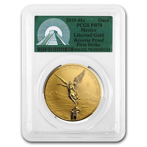 2019 Mexico 1 oz Reverse Proof Gold Libertad PR-70 PCGS (FS)