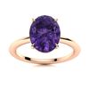 Image 1 : Natural 1.56 CTW Amethyst Solitaire Ring 18K Rose Gold
