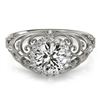 Image 1 : Natural 1.22 ctw Diamond Halo Ring 14k White Gold