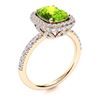 Image 2 : Natural 2.80 CTW Peridot & Diamond Engagement Ring 14K Rose Gold