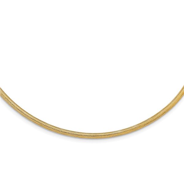 14k Yellow Gold Stretch Mesh Necklace - 18 in.