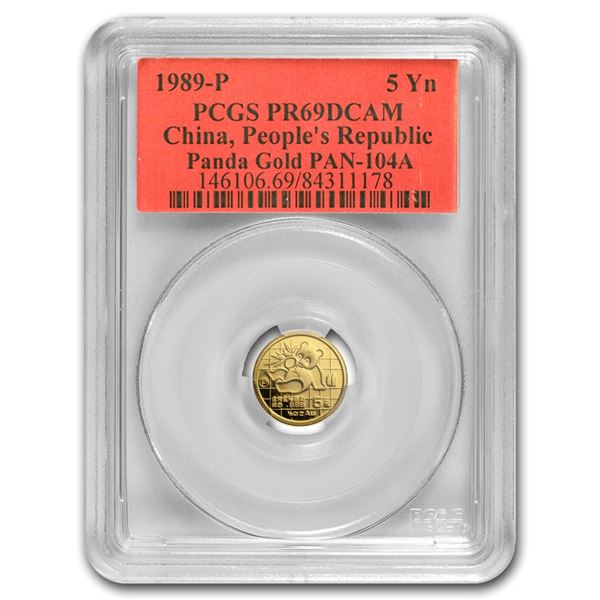 1989 China 1/20 oz Proof Gold Panda PR-69 PCGS