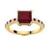 Image 1 : Natural 1.05 CTW Ruby & Diamond  Engagement Ring 18K Yellow Gold