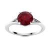 Image 1 : Natural 1.31 CTW Ruby Solitaire Ring 14K White Gold