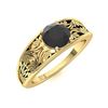 Image 2 : Natural 0.82 CTW Black Diamond Solitaire Ring 18K Yellow Gold