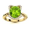 Image 1 : Natural 1.97 CTW Peridot & Diamond Engagement Ring 14K Yellow Gold