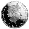 Image 2 : 2018 Solomon Islands 5 oz Silver Mother of Pearl Year of the Dog