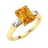 Image 2 : Natural 2.78 CTW Citrine & Diamond Engagement Ring 14K Yellow Gold