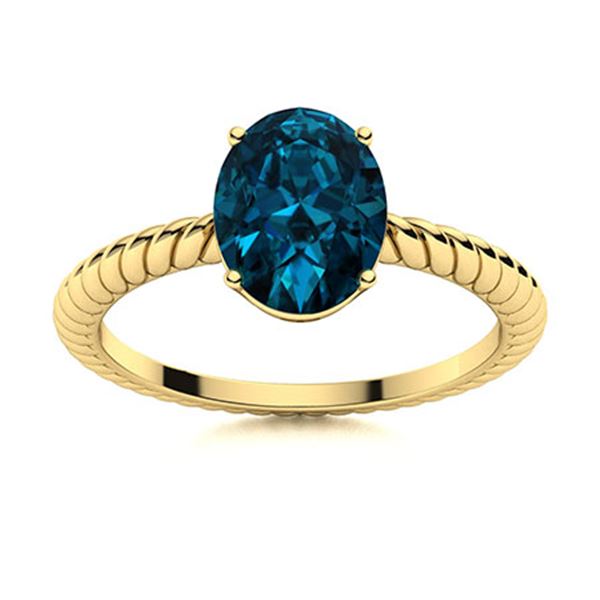 Natural 1.04 CTW Topaz Solitaire Ring 18K Yellow Gold