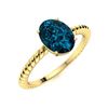 Image 2 : Natural 1.04 CTW Topaz Solitaire Ring 18K Yellow Gold
