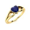 Image 2 : Natural 1.27 CTW Sapphire Solitaire Ring 18K Yellow Gold