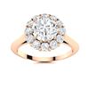 Image 1 : Natural 1.43 CTW Diamond Solitaire Ring 14K Rose Gold