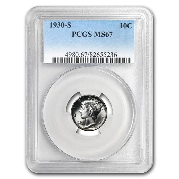 1930-S Mercury Dime MS-67 PCGS
