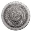 Image 1 : 2018 Cook Islands 3 oz Silver Antique Aztec Calendar Stone