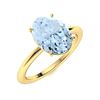 Image 2 : Natural 3.06 CTW Aquamarine Solitaire Ring 14K Yellow Gold