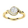 Image 1 : Natural 1.40 CTW Diamond Solitaire Ring 18K Yellow Gold