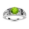 Image 1 : Natural 1.21 CTW Peridot Solitaire Ring 14K White Gold
