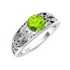 Image 2 : Natural 1.21 CTW Peridot Solitaire Ring 14K White Gold