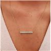 Image 3 : Natural 0.14 CTW Rectangle Diamond Bar Necklace 14KT Yellow Gold