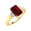 Image 2 : Natural 1.72 CTW Garnet & Diamond Engagement Ring 18K Yellow Gold