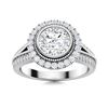 Natural 1.78 CTW Topaz & Diamond Engagement Ring 14K White Gold