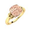 Image 2 : Natural 4.03 CTW Morganite Solitaire Ring 14K Yellow Gold