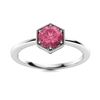 Image 1 : Natural 0.42 CTW Tourmaline Solitaire Ring 18K White Gold