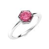 Image 2 : Natural 0.42 CTW Tourmaline Solitaire Ring 18K White Gold