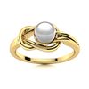 Image 1 : Natural 0.51 CTW Pearl Solitaire Ring 14K Yellow Gold