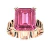 Image 1 : Natural 2.56 CTW Tourmaline Solitaire Ring 14K Rose Gold