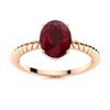 Image 1 : Natural 2.79 CTW Ruby Solitaire Ring 18K Rose Gold