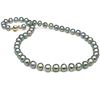 Image 1 : Natural-Color Baroque Blue Akoya Pearl Necklace