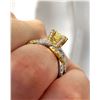 Image 4 : Natural 6.22 CTW Canary Radiant Cut Diamond Eternity Twist Shank Ring 18KT Two-tone