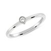 Image 1 : Natural 0.05 CTW Bezel Diamond Tear Drop Ring 14KT White Gold
