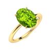 Image 2 : Natural 1.78 CTW Peridot Solitaire Ring 18K Yellow Gold