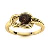 Image 1 : Natural 0.42 CTW Smoky Quartz Solitaire Ring 18K Yellow Gold