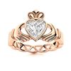 Image 1 : Natural 0.51 CTW Diamond Solitaire Ring 14K Rose Gold