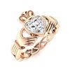 Image 2 : Natural 0.51 CTW Diamond Solitaire Ring 14K Rose Gold