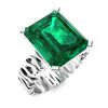 Image 2 : Natural 2.22 CTW Emerald Solitaire Ring 18K White Gold