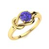 Image 2 : Natural 0.41 CTW Tanzanite Solitaire Ring 14K Yellow Gold