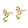 Image 2 : 10K Cubic Zirconia Drop Post Earrings - 37 mm