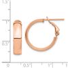 Image 2 : 14k Rose Gold Omega Back Hoop Earrings - 5x20 mm