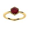 Image 1 : Natural 1.61 CTW Ruby Solitaire Ring 14K Yellow Gold