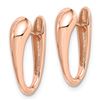 Image 2 : 14k Rose Gold Polished Hinged Hoop Earrings