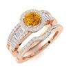 Image 2 : Natural 1.38 CTW Citrine & Diamond Engagement Ring 14K Rose Gold