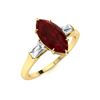 Image 2 : Natural 1.81 CTW Garnet & Diamond Engagement Ring 14K Yellow Gold