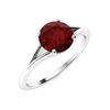 Image 2 : Natural 1.21 CTW Garnet Solitaire Ring 14K White Gold